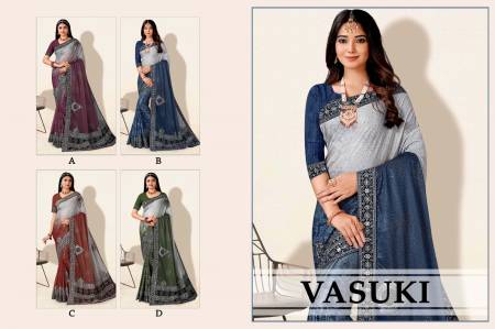 Vasuki By Ronisha Colors Party Wear Sarees Catalog